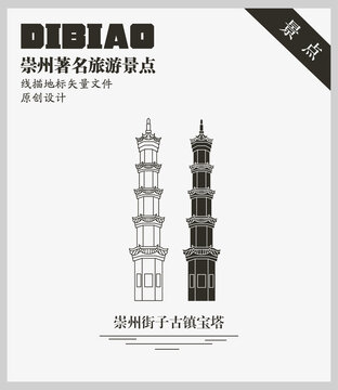 崇州街子古镇宝塔