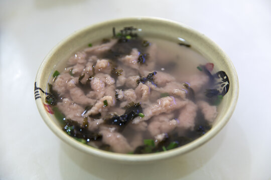 紫菜瘦肉羹美味汤品