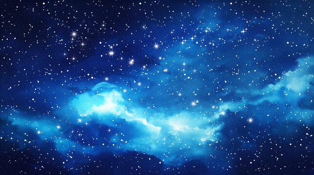 蓝色星空背景图