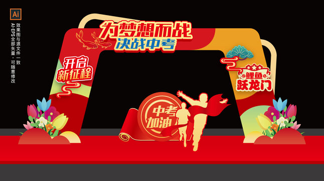 中考门头拱门