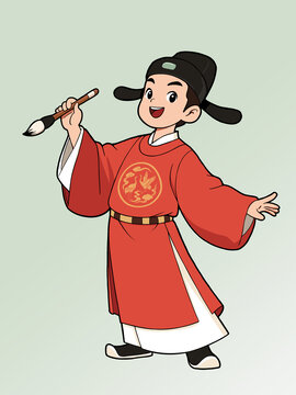 高考加油状元郎形象