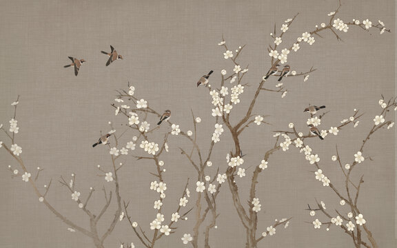 花鸟画背景