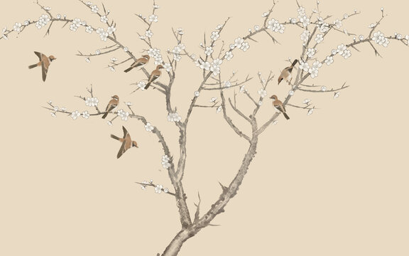 欧式花鸟画