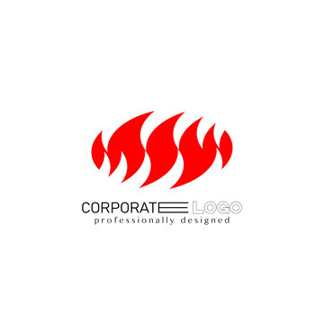 动感红色企业标志设计