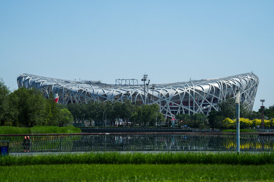 北京鸟巢建筑外景风光