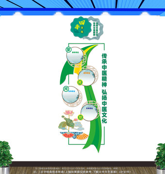 竖版四季养生文化墙