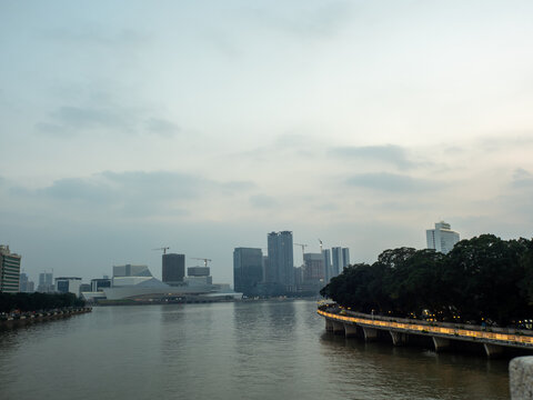 广州白鹅潭大湾区艺术中心城市建筑