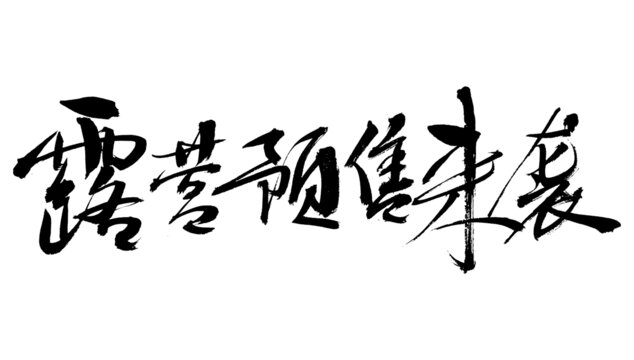 露营预售书法艺术字