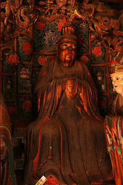 精美古代神像雕塑局部