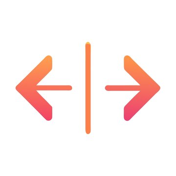 双箭头对称简洁图标