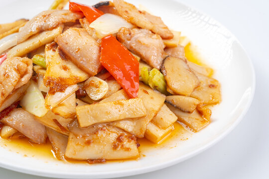 美味杏鲍菇炒肉片