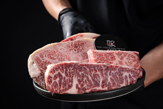 高品质纹理漂亮的和牛肉块