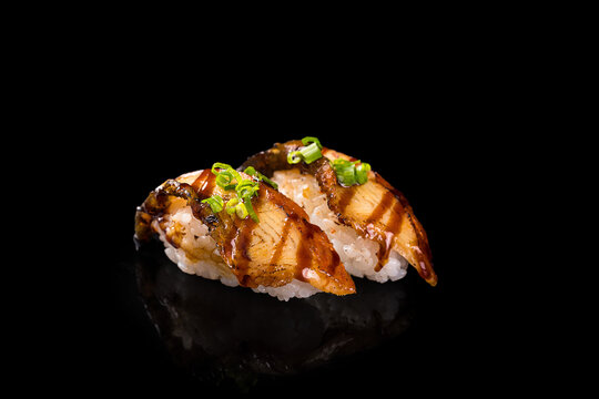 美味鳗鱼寿司特写