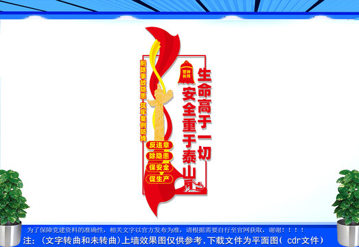 竖版安全生产文化墙