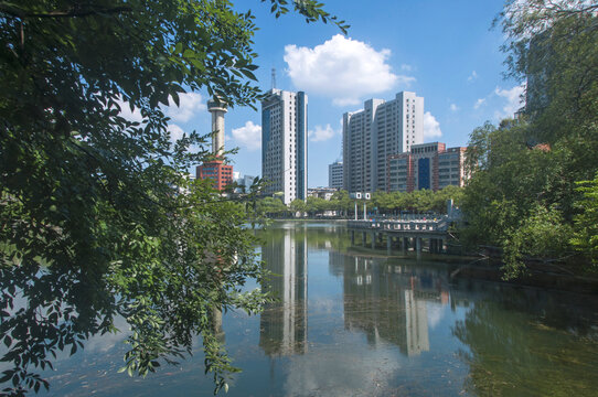 南昌东湖城市风光
