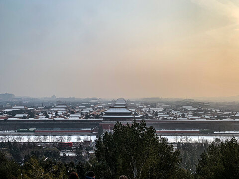 雪后故宫全景俯瞰