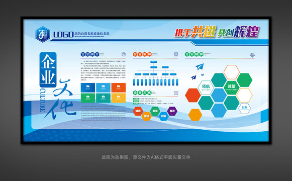 企业企业文化宣传展板设计
