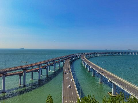 海上大桥风光壮美景色