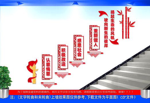 监狱楼梯文化墙