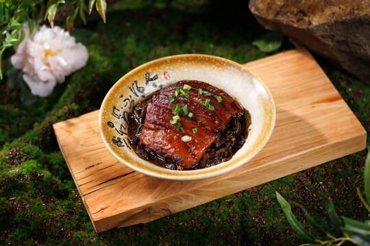 山茶油干豆角蒸肉