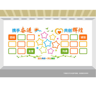 企业团队文化展示墙