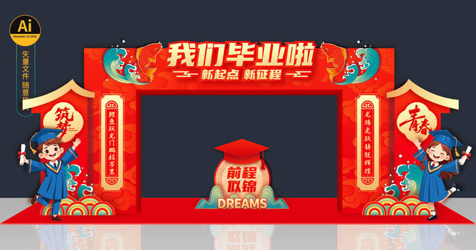 毕业门头