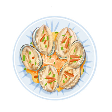 美味的蒜蓉粉丝鲍鱼