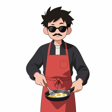 煎蛋的厨师