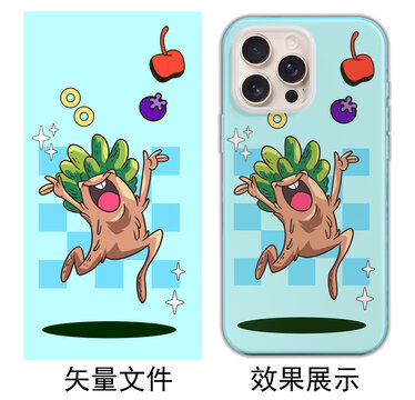 搞笑卡通苹果蓝莓嘻哈壁纸