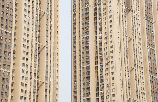 高层住宅楼外观景象