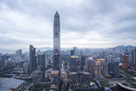 深圳都市高楼天际线景观