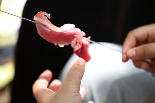 手制鲜肉串美味初呈现