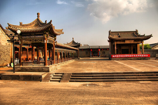 中式古建筑庭院景观