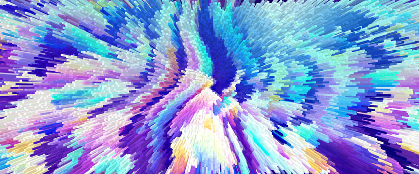 幻彩抽象地毯印花