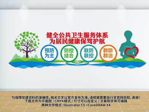 公共卫生服务文化墙
