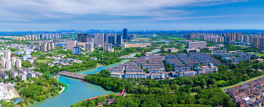 浙江省嘉兴平湖市城市风光