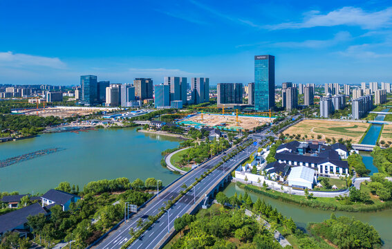 浙江省嘉兴平湖市城市风光