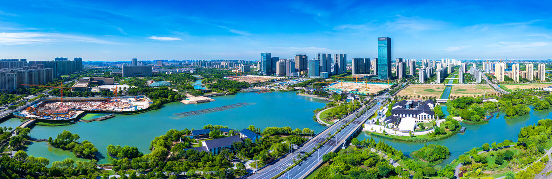 浙江省嘉兴平湖市城市风光