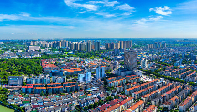浙江省嘉兴平湖市城市风光