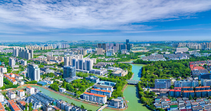 浙江省嘉兴平湖市城市风光