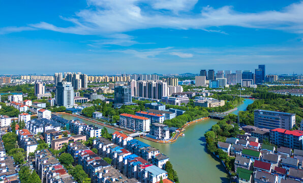浙江省嘉兴平湖市城市风光
