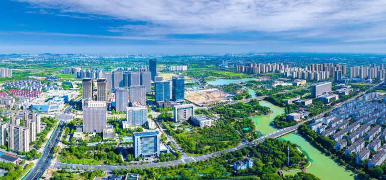 浙江省嘉兴平湖市城市风光
