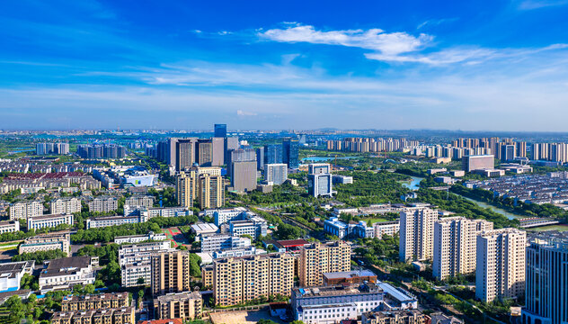 浙江省嘉兴平湖市城市风光