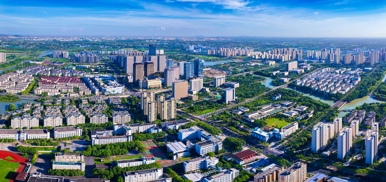 浙江省嘉兴平湖市城市风光