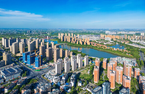 浙江省嘉兴平湖市城市风光