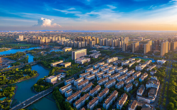 浙江省嘉兴平湖市城市风光