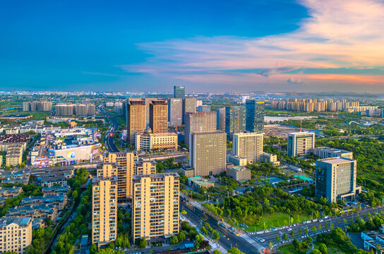 浙江省嘉兴平湖市城市风光