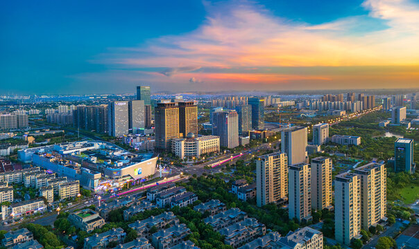浙江省嘉兴平湖市城市风光