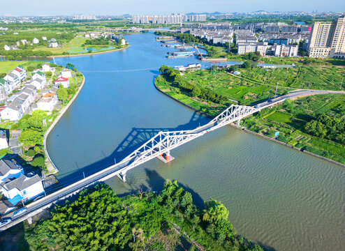 嘉兴平湖市东方大桥城市环境