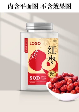 红枣瓶装包装设计